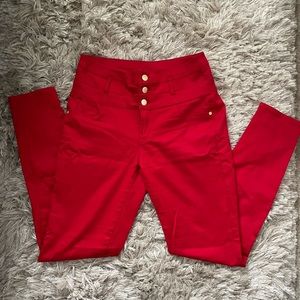Refuge red skinny jeans